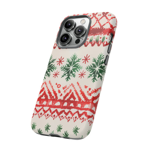 Watercolor Study of Christmas Patterns - Impact Resistant Phone Case